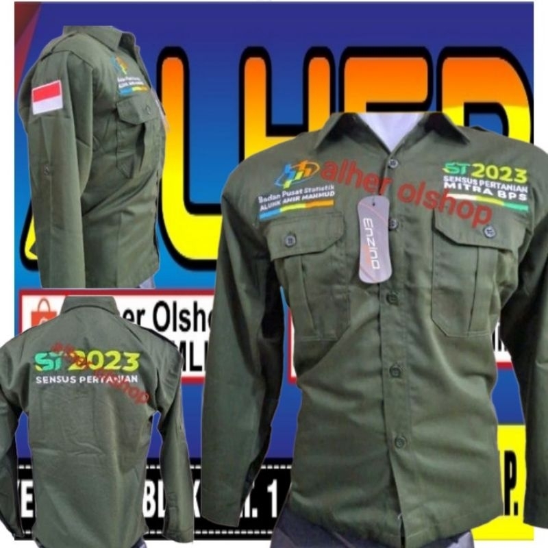 kemeja sensus pertanian baju sensus pertanian seragam sensus pertanian Pdh sensus pertanian pdl sens