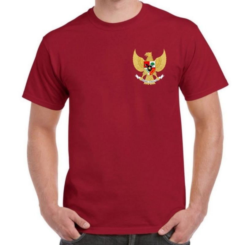 Kaos pria baju lengan pendek atasan baju cowok oblong laki dewasa pancasila garuda indonesia