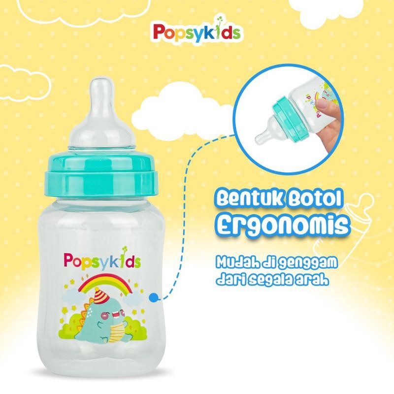 [rumahbayipdg] Popsykids wide neck clasic milk bottle // Botol susu bayi 120ml dan 240ml BPA Free