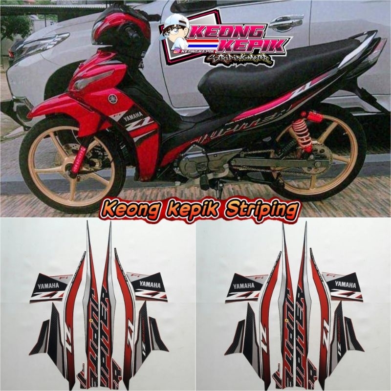 (BISA COD) STRIPING STIKER LIS BODY MOTOR YAMAHA JUPITER Z1 2021 STANDAR ORI MERAH