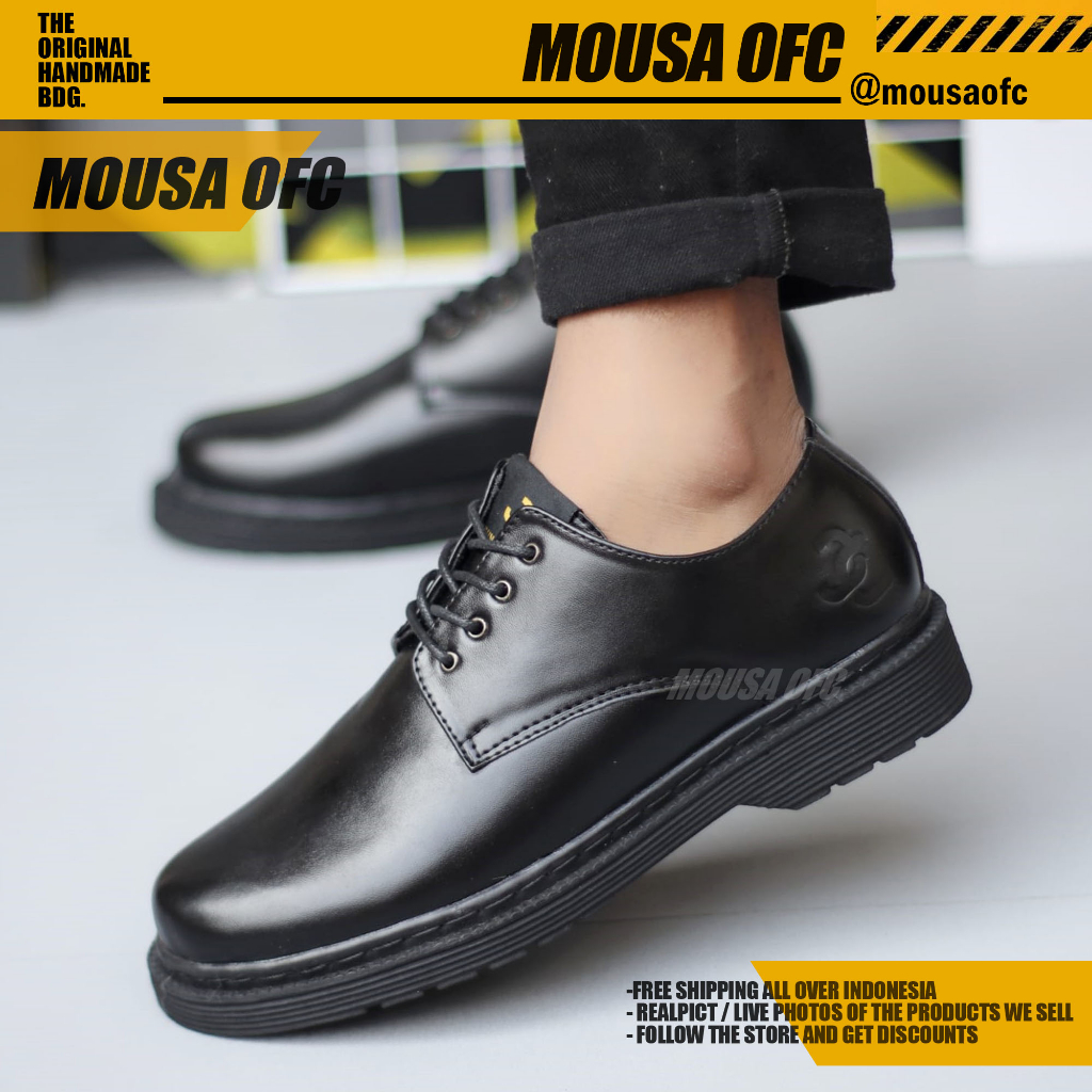 Sepatu Docmart Low Boots Pantofel Formal Hitam Pria