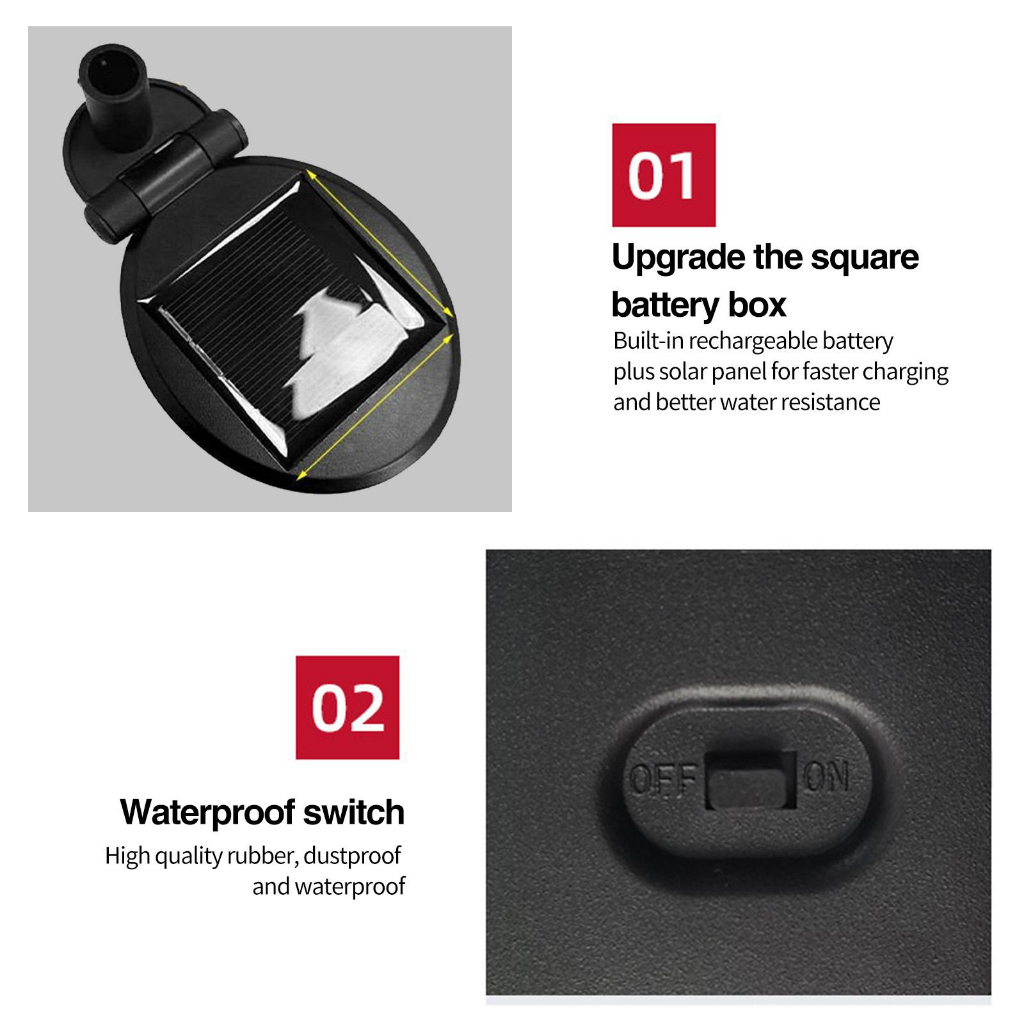 Lampu Solar LED Fireworks Decoration Waterproof 10 Heads - H10 - Multi-Color