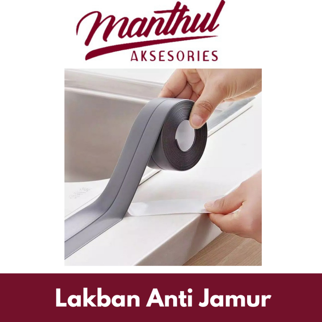 Lakban Anti Jamur Wastafel Penutup Celah Siku Dan Karet Pengaman - SinkTape