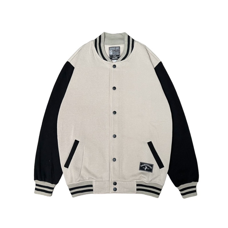 PHOMPPHIESS Jaket Varsity Polos Jaket Baseball  Polos Pria Wanita