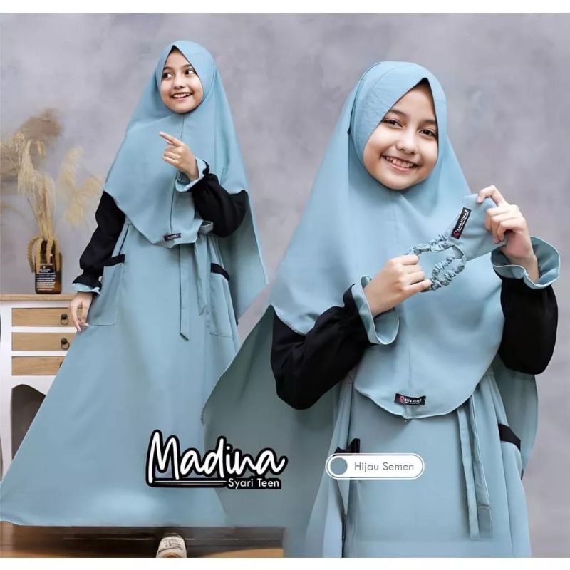 Gamis syar'i remaja tanggung anak perempuan ' Gamis Remaja syar'i Madina syar'i teen terbaru 2023 SD