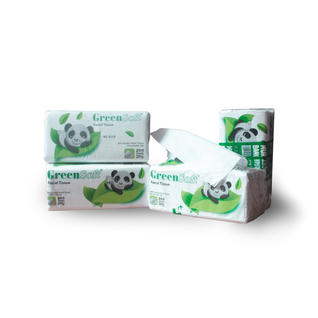 ⭐BAGUS⭐Green Soft Facial Tissue 2ply 200 Sheets Ukuran Jumbo | Tissue Serbaguna