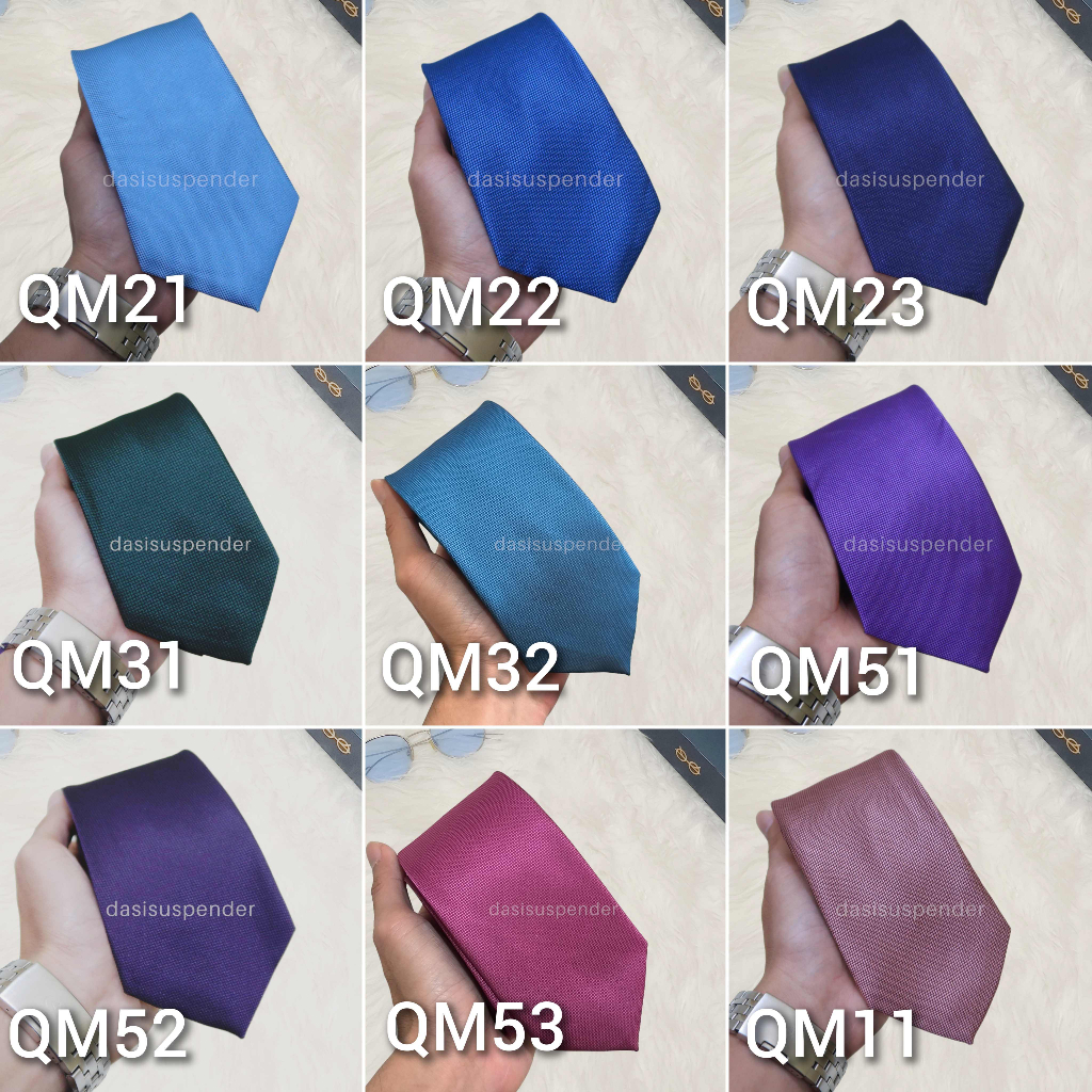 Dasi Pria Dasi Bintik Dasi Panjang Pria Bahan Polyester Lebar 3 inchi 7cm Warna Lengkap Hitam Merah Gold Biru Abu