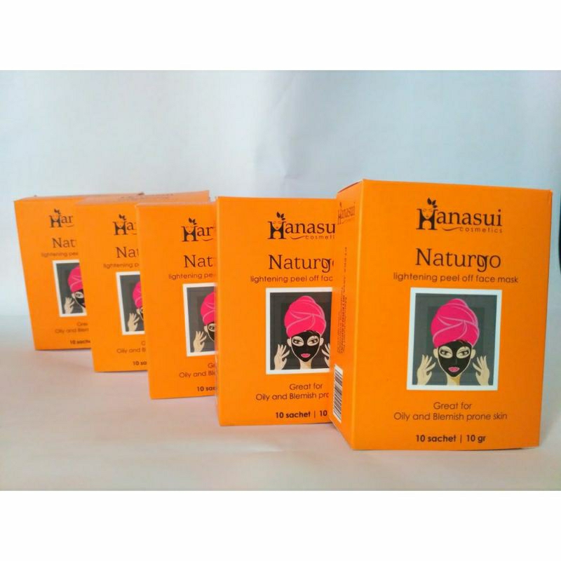 1box Isi 10 Masker Lumpur Naturgo Hanasui / Masker Komedo Masker Wajah