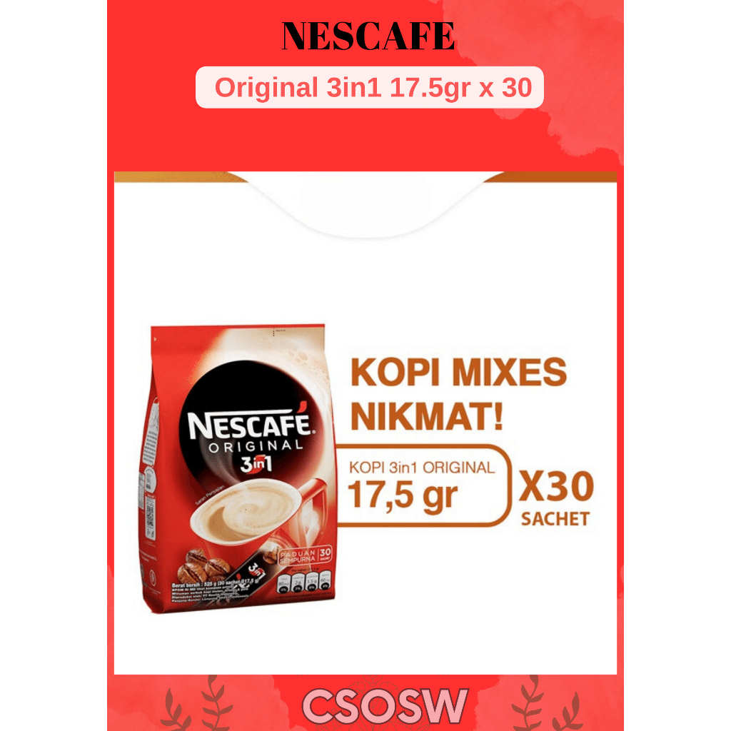 

Nescafe Original 3in1 17.5gr x 30