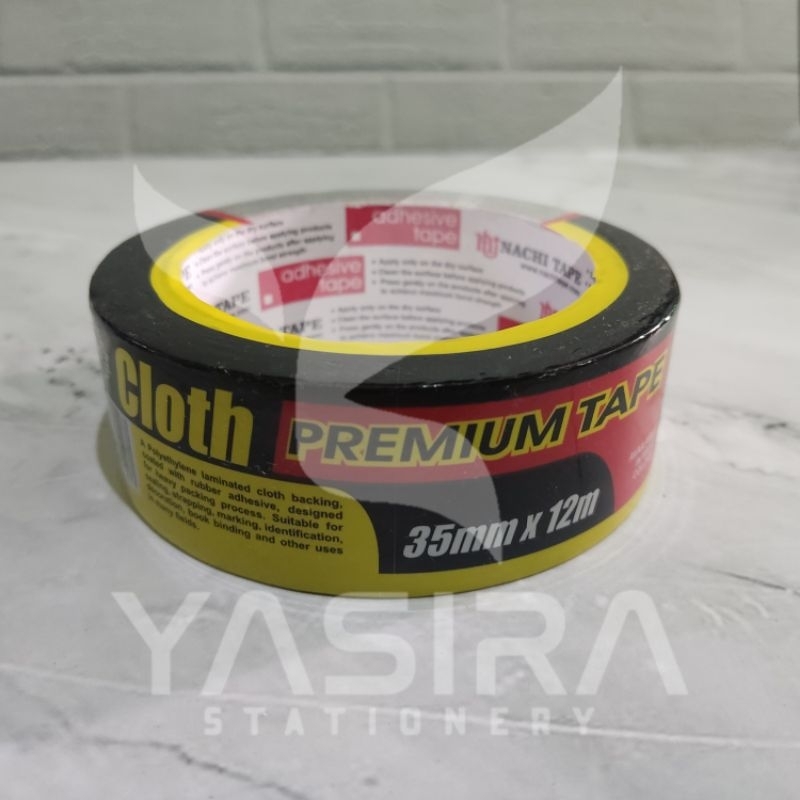 

1 PCS SATUAN Lakban Kain Hitam Jilid Nachi 1.5 Inchi 35mm x 12m