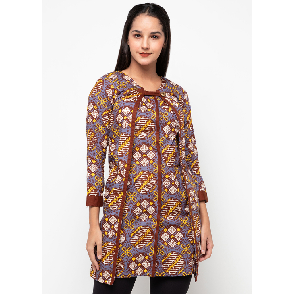 Arjuna Weda Dress Wanita Batik Jlamprang Isi