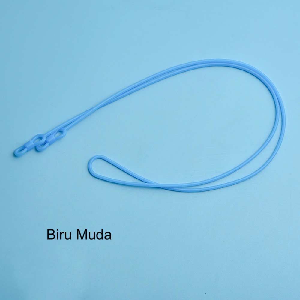 Tali Strap [ Biru Muda ] Earhook Kacamata Pria dan Wanita - Penahan Anti Jatuh - Rubber TL8239