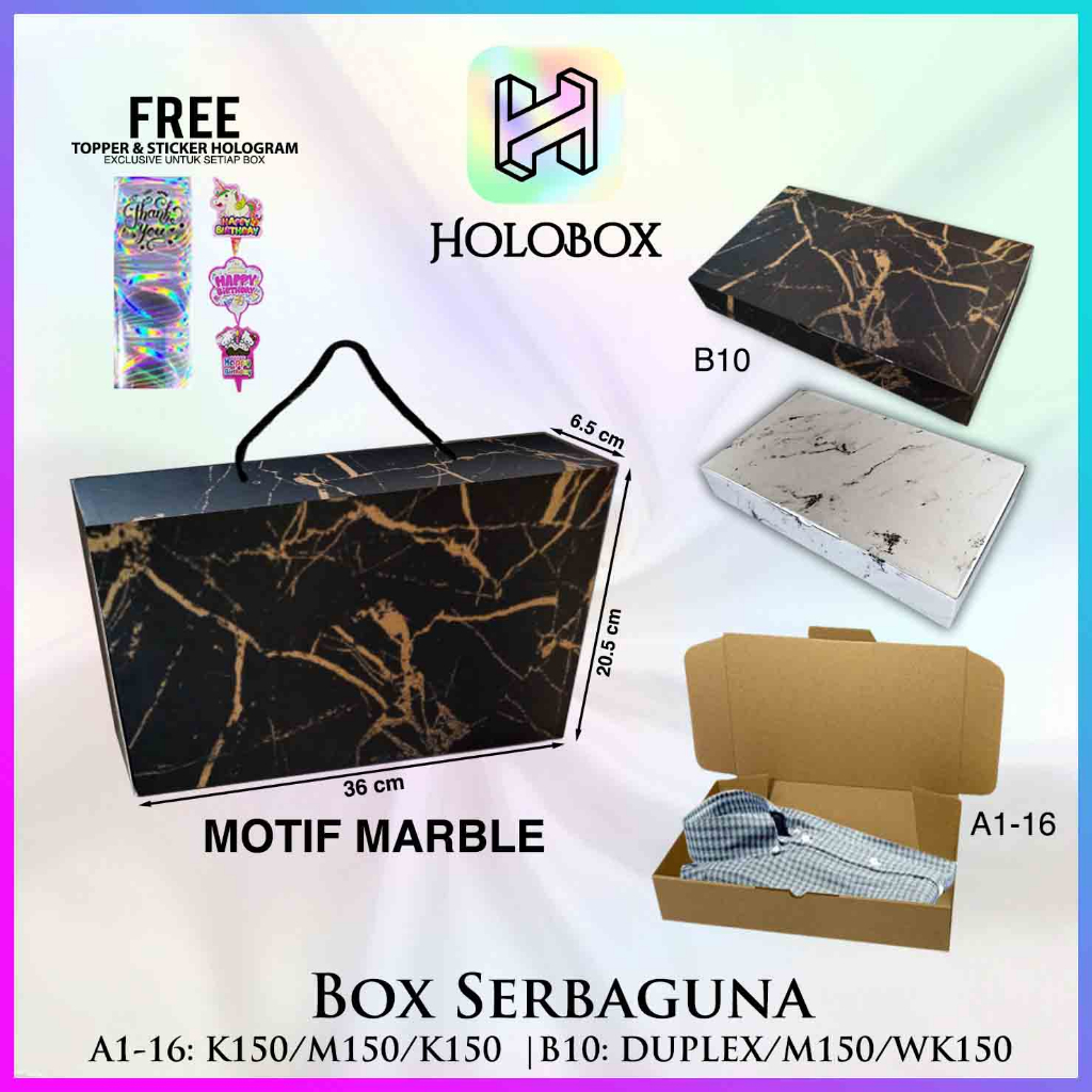 

Box Hampers / Box Kado / Kardus Packing Baju Hijab / Uk.36x20.5x6.5 / B10