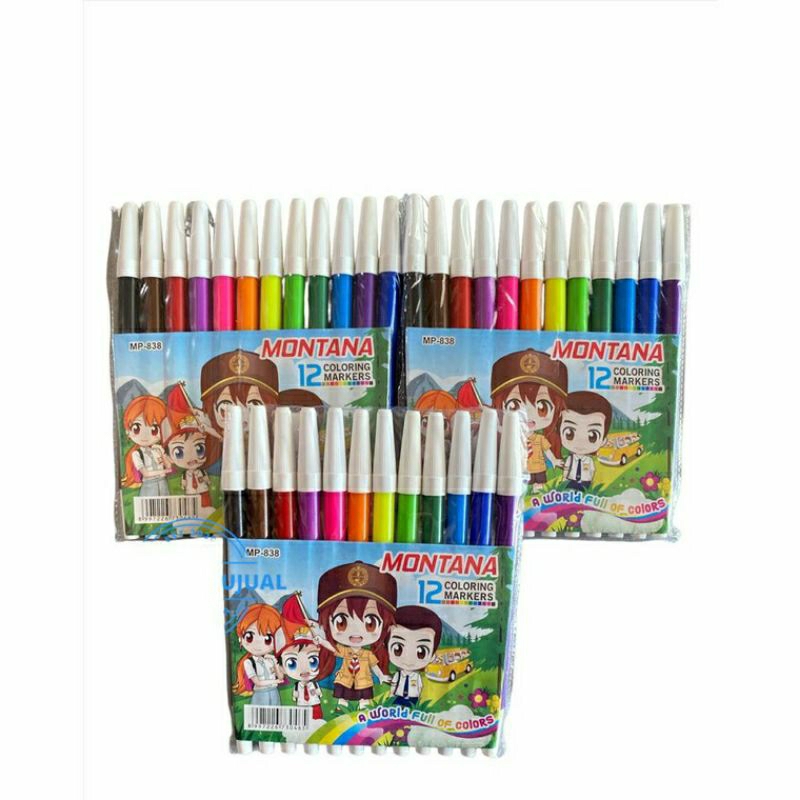 

Spidol/Kelir air isi 12 pcs
