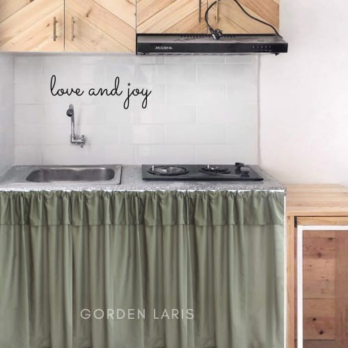 Gorden Kolong dapur Poni Polos Hijau Olive/ Gorden Custom/ Gorden Jendela