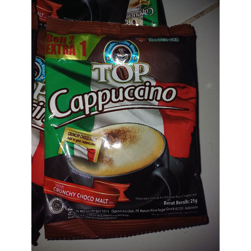 Kopi Instan TOP Cappuccino 1 renteng isi 10