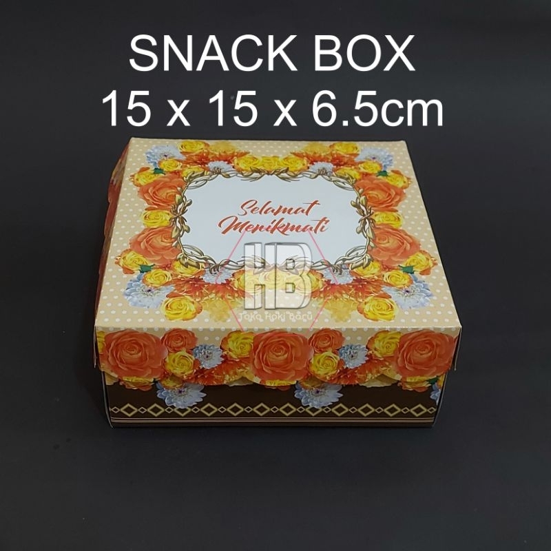 [20 Pcs] SNACK BOX 15x15 / DUS KOTAK KUE 15 x 15cm / CAKE BOX 15 cm