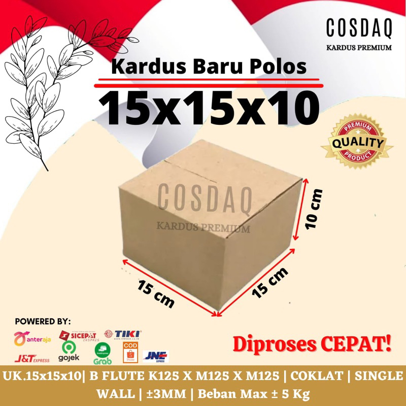 

kardus packing Box baru ukuran 15x15x10 cm