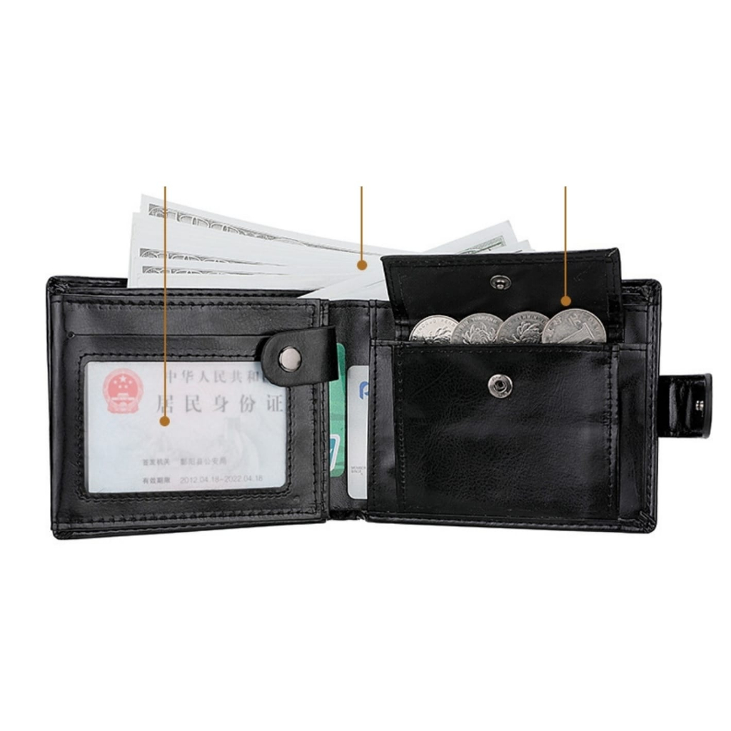 DOMPET LIPAT PRIA KULIT IMPORT ORIGINAL COWOK KEREN PREMIUM KARTU ATM UANG KOIN BRANDED DISTRO REMAJA HITAM FREELASO WA741B5 LAKI DEWASA TERBARU MURAH SIMPLE