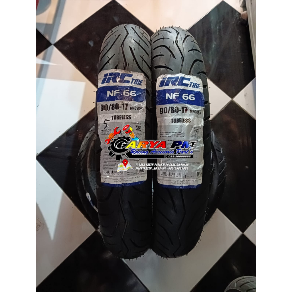 BAN LUAR MOTOR IRC NF 66 90/80-17 TUBELESS VIXION NVL