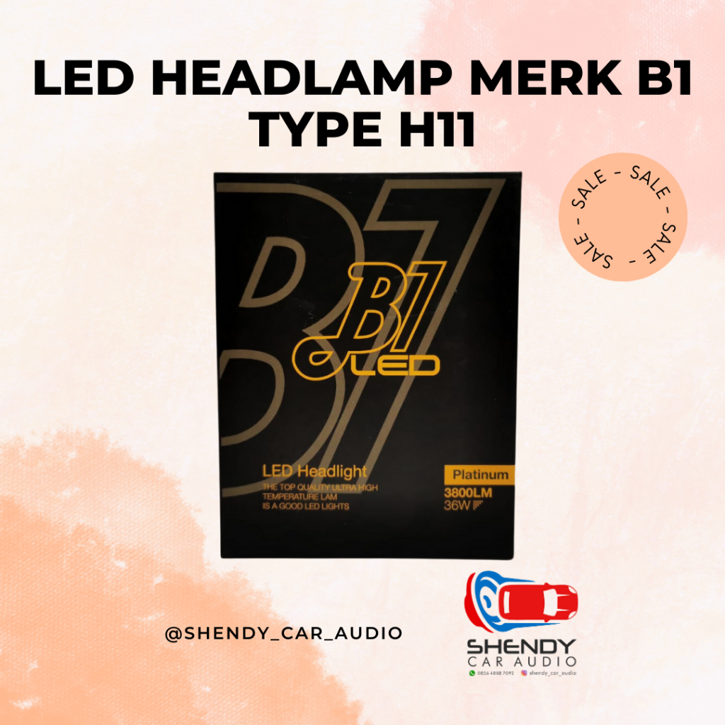 LED B1 BLACK H11 / LED Headlamp B1 / Lampu B1 LED Platinum 3800LM 36W