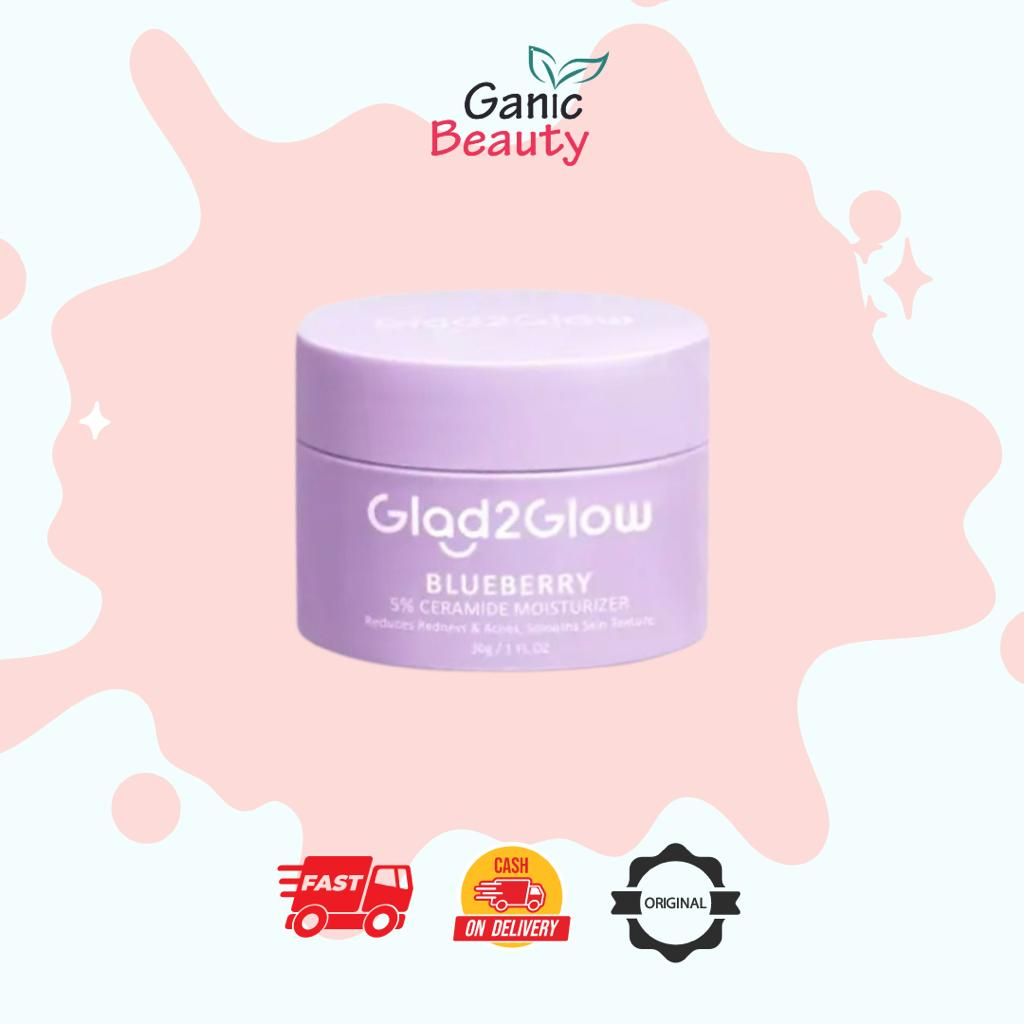 Glad2glow Blueberry 5% Ceramide Moisturizer Pelembab Pencerah Wajah