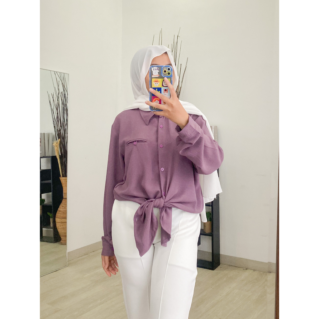 MALIKA BLOUSE / ATASAN KEKINIAN / KEMEJA KASUAL / KOREAN STYLE