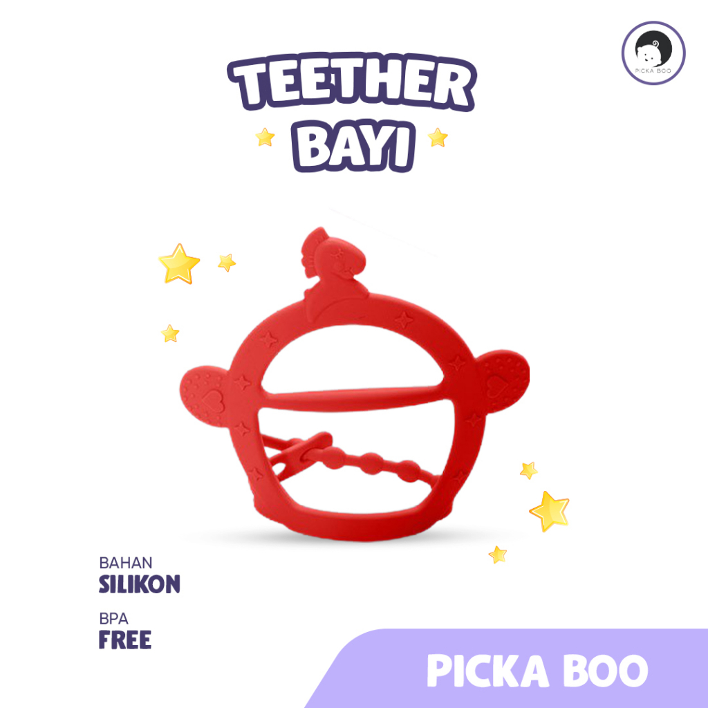 PICKA BOO Teether Gigitan Bayi Bentuk Sangkar