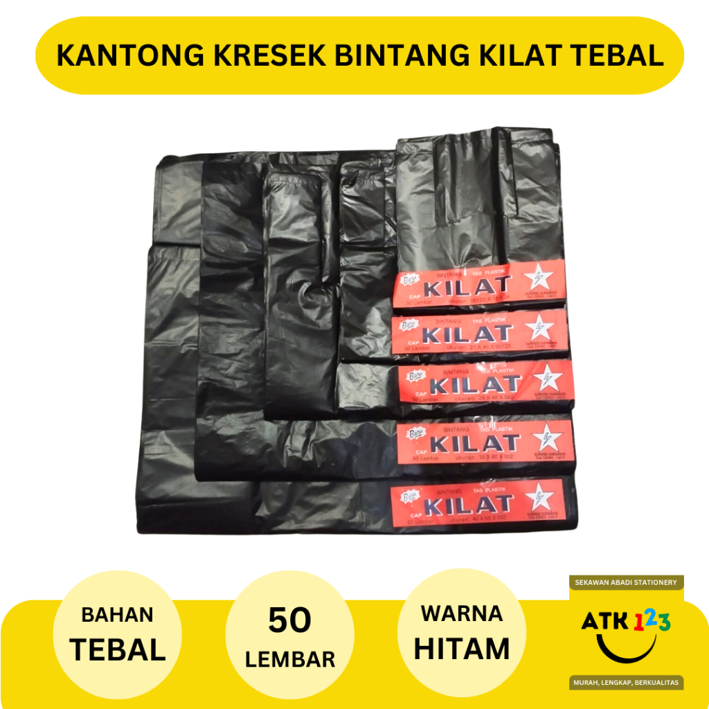 Kantong Kresek Hitam Tebal 35x60cm Kantong Plastik Packing