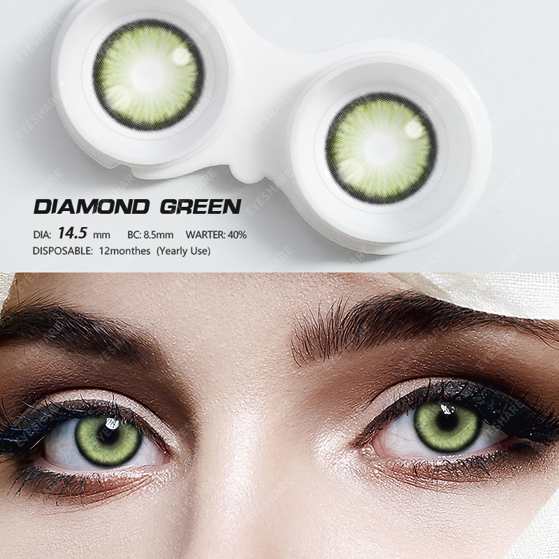 (COD)Sepasang lensa kontak berwarna diameter 14.5MM softlens soflen soflen mata soflen hitam soflen grey soplen murah -fashion style warna mata korea harian color new DIAMOND BROWN