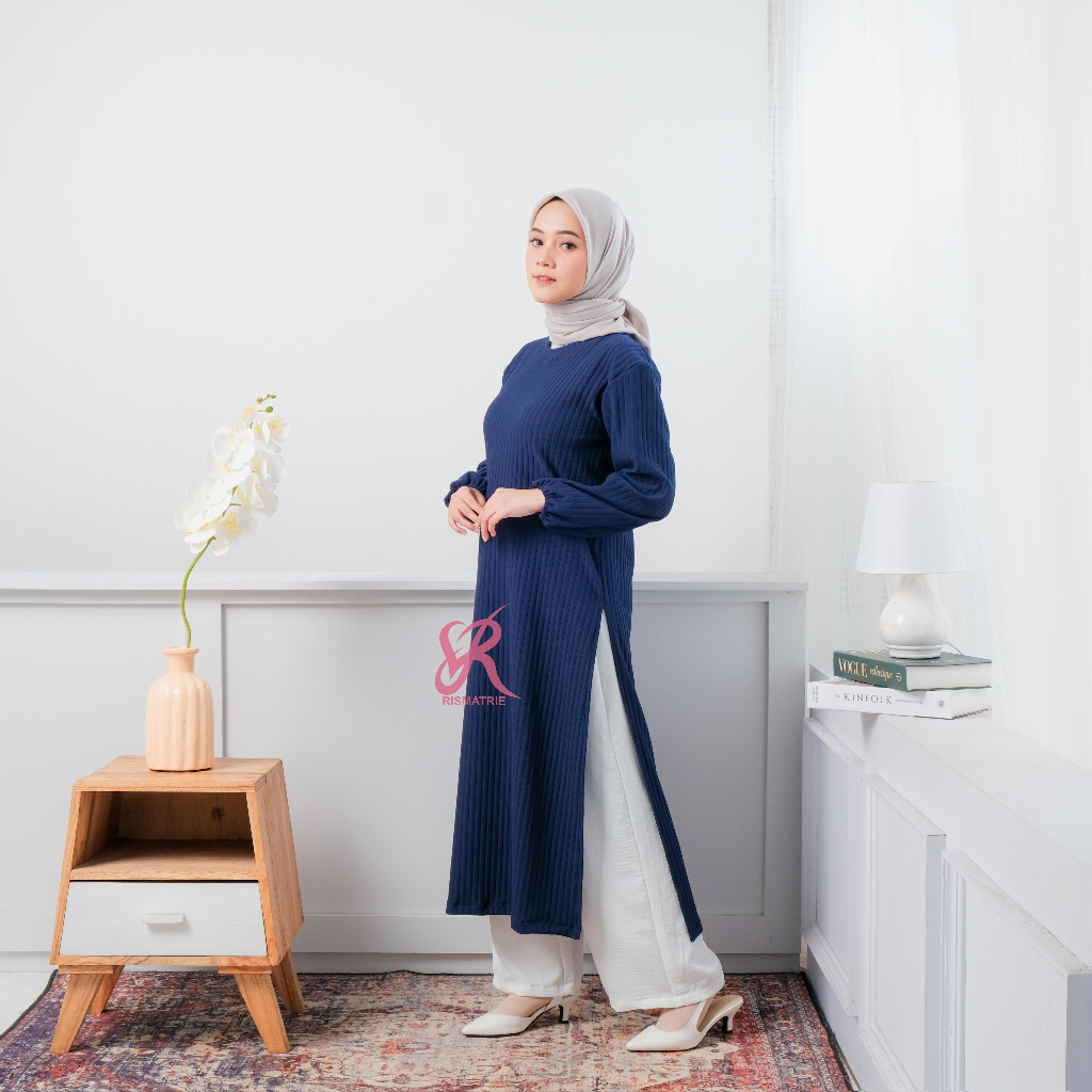 Long Tunik Jumbo Hornet Knit Kimia Tunik Hornet Knit
