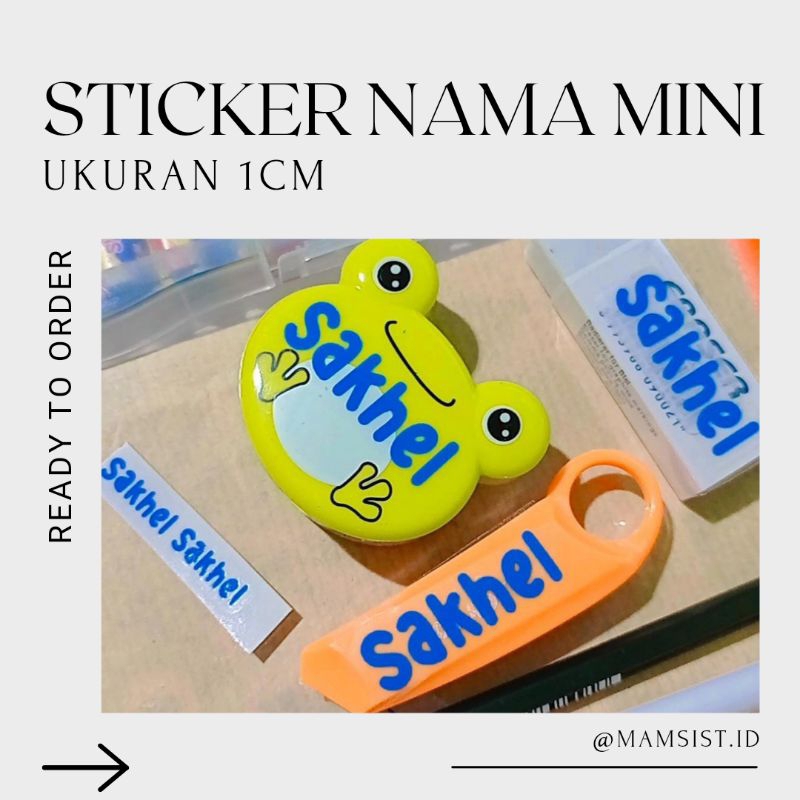 

(UKURAN KECIL) STIKER NAMA CUSTOM ISI PER PACK