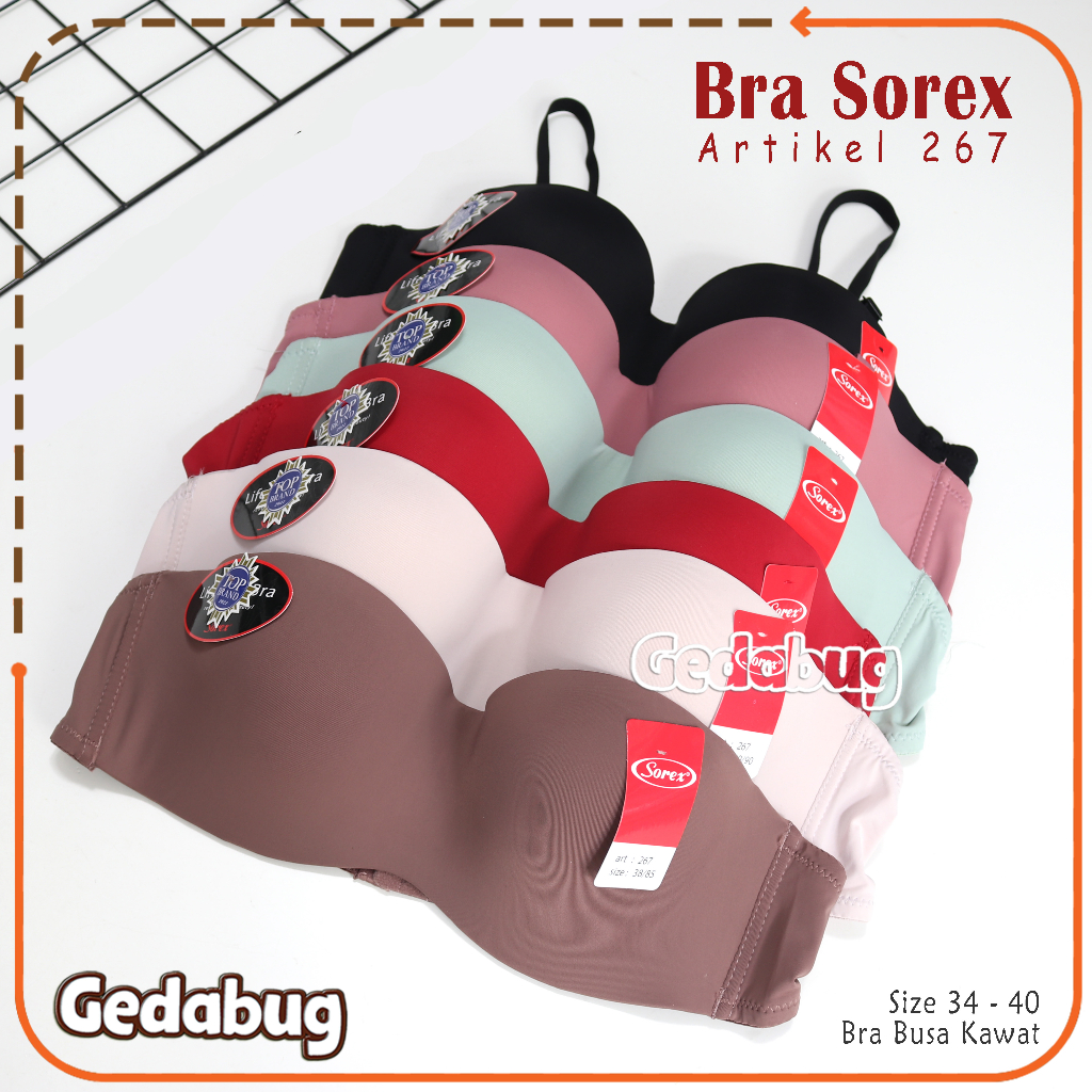 Bra BH Sorex 267 Lifestyle Bra | Bra wanita dewasa Busa Kawat Nilon Mix | Gedabug