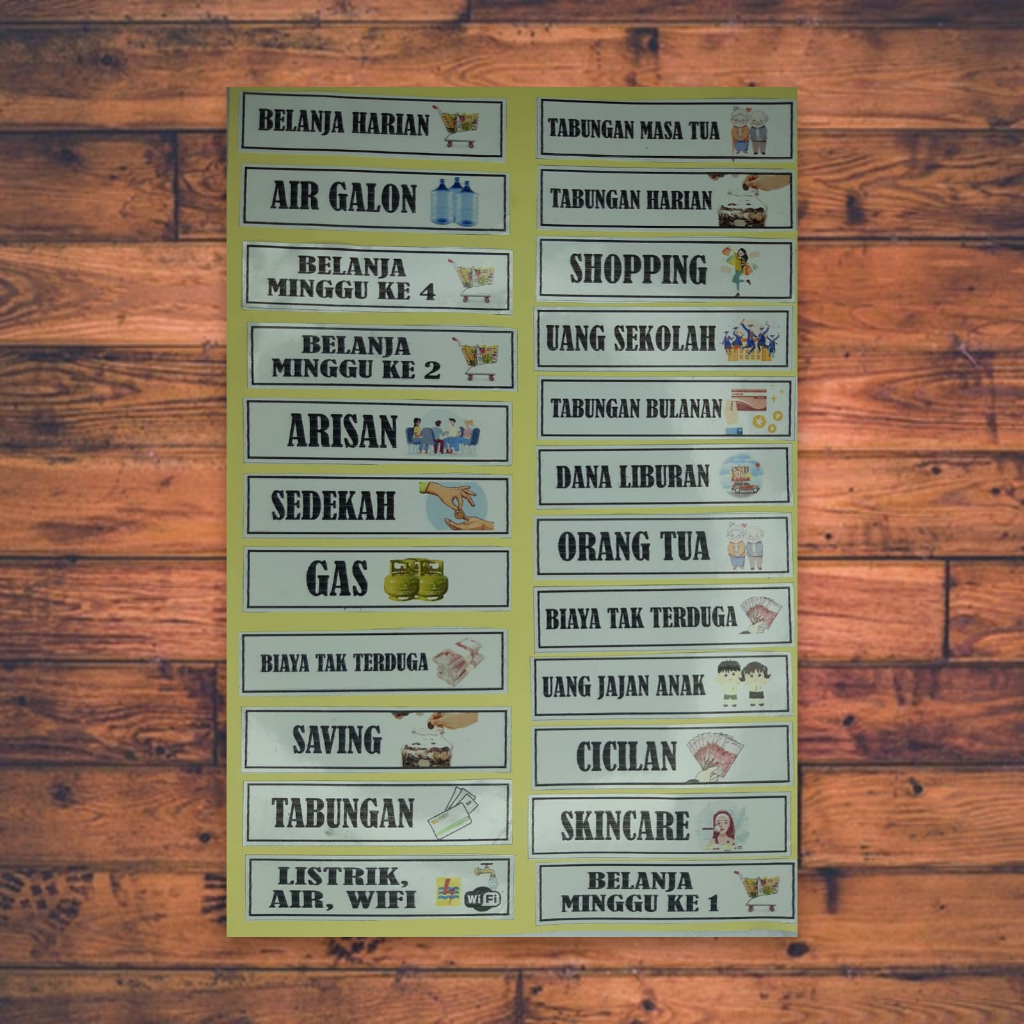 STIKER BUDGETING STIKER KEUANGAN