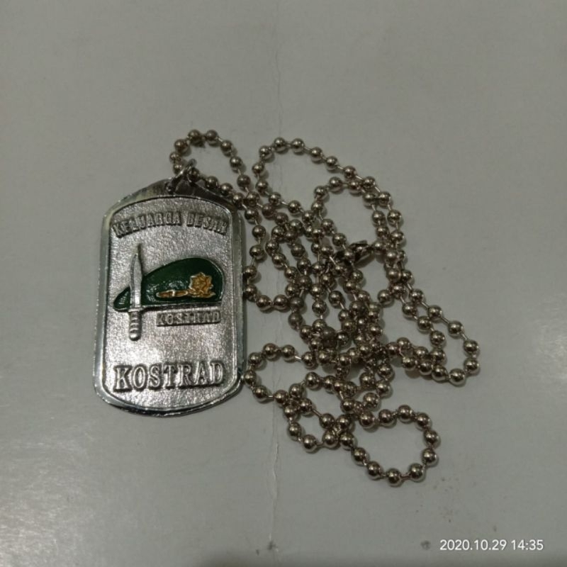 Kalung pria Kostrad | kalung Rantai cor Pria | kalung dan liontin Pria Berlogo