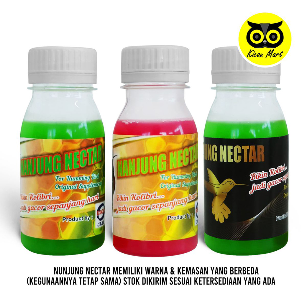 PAKAN MAKANAN MINUMAN BURUNG PLECI KOLIBRI KONIN NANJUNG NECTAR NEKTAR EBOD JAYA FOR HUMMING NANJUEJ