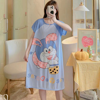 GO!BT1282 Baju Tidur Dewasa Motif Kartun Daster Katun Spandek Ukuran Jumbo Import