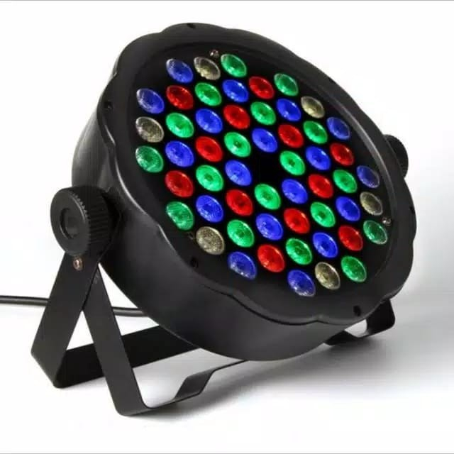 Lampu Sorot Panggung LED Par 54 RGB Cahaya Disco warna warni 54 w watt