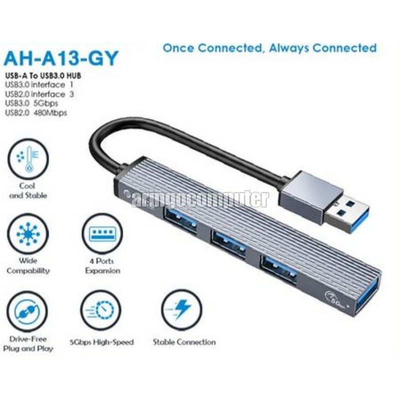 Accessories ORICO USB HUB 3.0 4 PORT AH-A13-GY