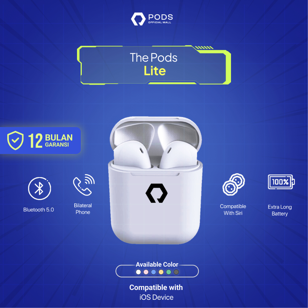 [FREE PRODUCT] Pods Lite 2023 TWS Bluetooth Wireless by Pods Indonesia