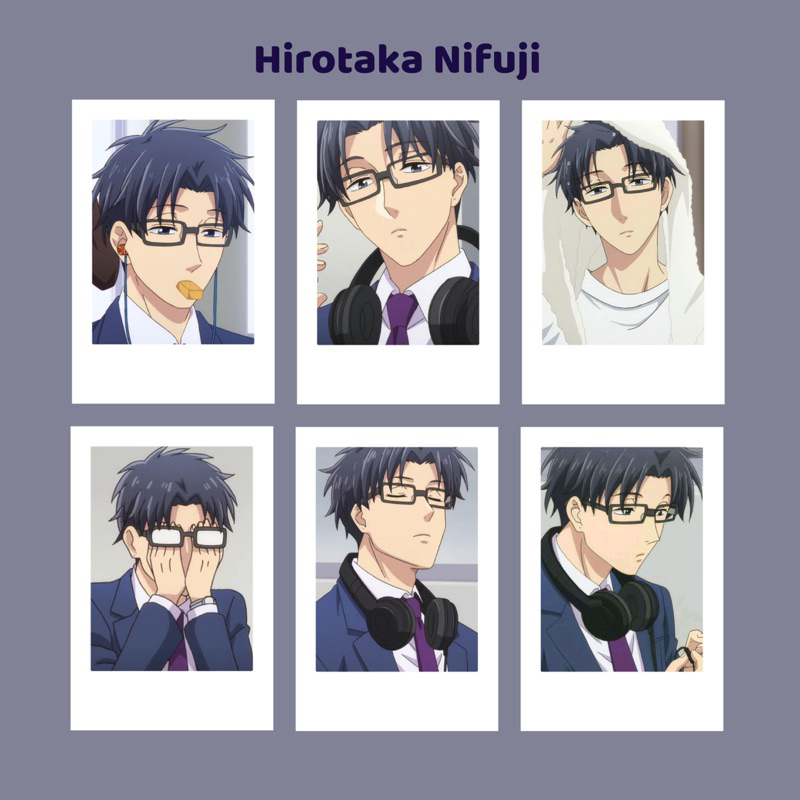 Polaroid Anime Wotakoi Love is hard for otaku Hirotaka nifuji narumi momose