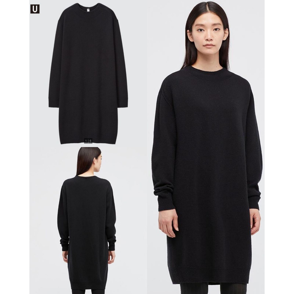 Uniqlo Merino Crewneck Sweatshirt Dress