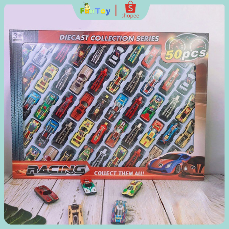 FUNTOY 50PCS Mainan Anak Mobil Mini Bahan Mobil Balap Mini