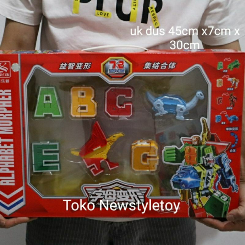 Mainan Huruf abjad jadi Robot