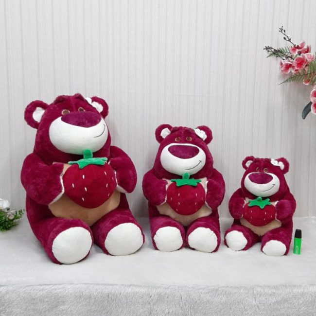 Boneka Lotso Strowberry Size 24&quot;/75cm/boneka Tosy Story/boneka buzz woddy/boneka bear lotso/boneka karakter/