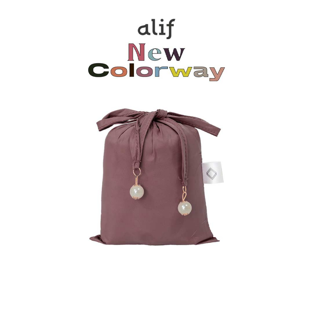 ALIF MUKENA MINI PARASUT PREMIUM KOREA TRAVEL - MAUVE ( MKN-045 )