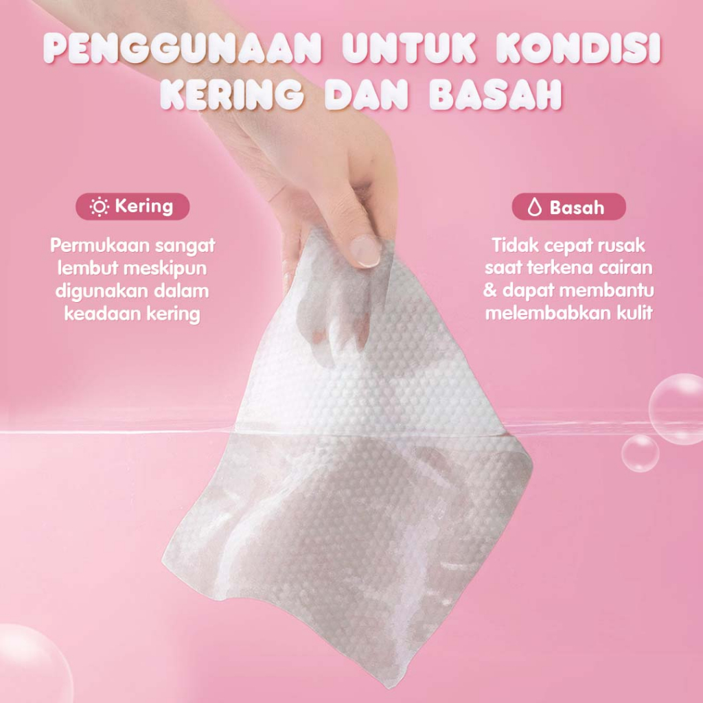 MAKUKU Care Towel L 1 Pack/ 48 Sheet / Facial Towel / Handuk Tissu Wajah Sekali Pakai 2 sisi