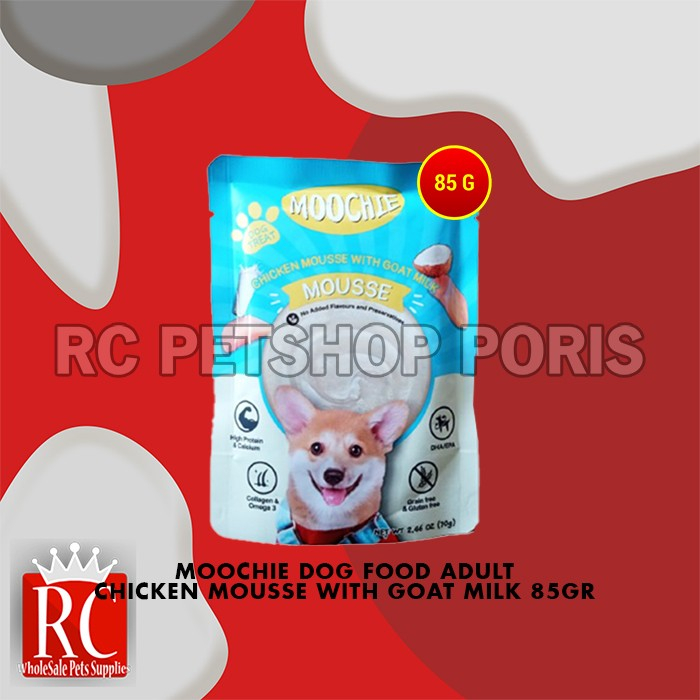 Makanan Basah Anjing Moochie Wet Dog Food Pouch Sachet 70 gram