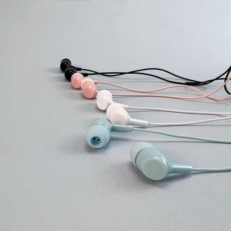 Headset Macaron U19 Xtra Bass Handfree - Earphone Hp Warna Soft Murah