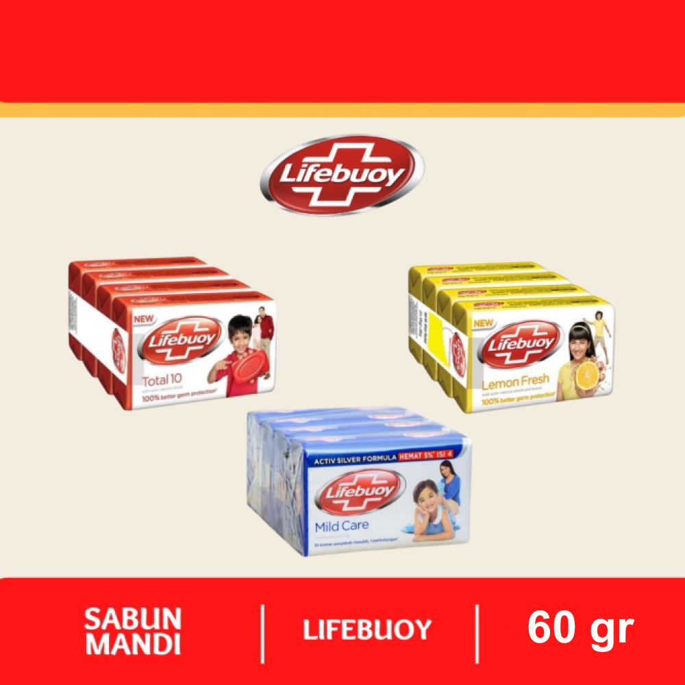 Lifebuoy Sabun Batang Antiseptik Total 10 60g